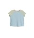 T-shirt corta girocollo manica raglan colore a contrasto 