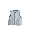Fur one-piece stitching double-sided wearable lamb vest 