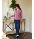 Dame polo lynlås krave plus tyk fleece sweater 