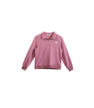 Dame polo lynlås krave plus tyk fleece sweater 