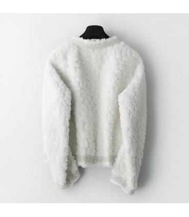 Sheep shearling short Haining jacket