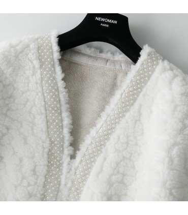 Sheep shearling short Haining jacket