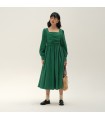 Pleated Design Tencel Cotton Dress 